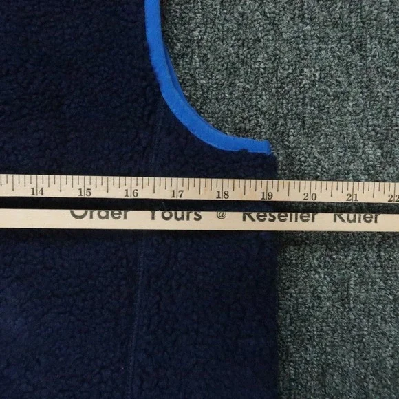 Vineyard Vines Vest Mens Small Blue Full Zip Pockets‎ Fleece - Picture 7 of 9